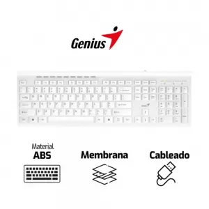 TECLADO GENIUS SLIMSTAR 230 BLANCO