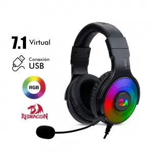 AUDIFONO REDRAGON PANDORA H350 | USB | 7.1 | RGB | NEGRO