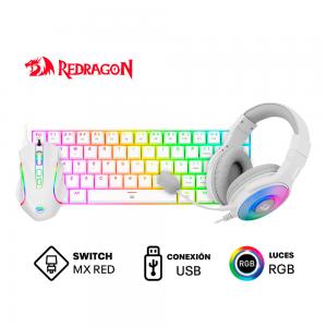 KIT 3 EN 1 REDRAGON S129W | TECLADO + MOUSE + AUDIFONO