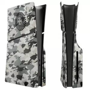 TAPA CARCASA CASE PARA PS5 SLIM CON LECTOR CAMUFLADO