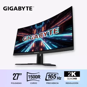 MONITOR GAMER GIGABYTE 27″ G27QC A – 2K, VA, CURVO, 165HZ